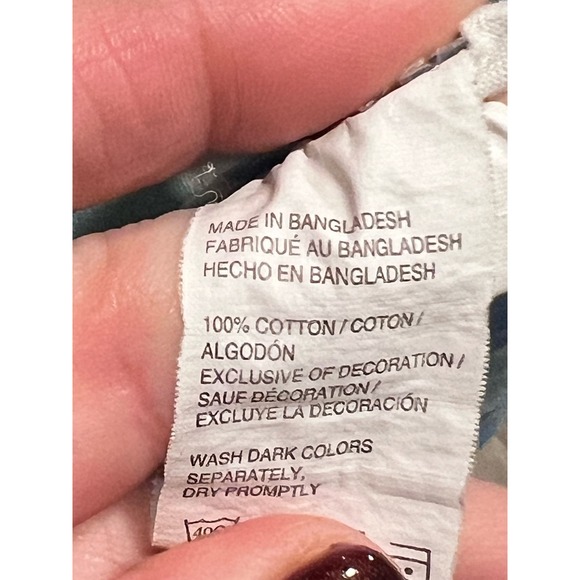 Izod‎ Saltwater Blue Box Button-up, XL, #496-S - Picture 3 of 4